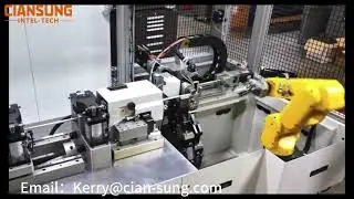 Industrial robot pipe bender automation under the material
