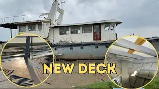 Ep 184 - Building A New Boat Deck - Plywood and Fibreglass #boatrestoration