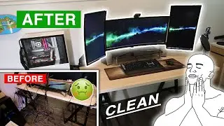 How To Hide Computer Cables | Battle Station Cleanup