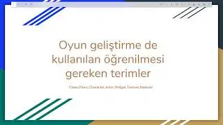 Oyun gelistirmede kullanılan terimler | Unreal Engine 4 Sıfırdan Blueprint Eğitimi