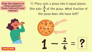 P2 Math Fractions Template (Part 5) - SUBTRACTION of Like Fractions Feat. Mrs Chng