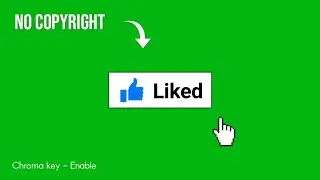 Like button intro | Green Screen | No Copyright | Chroma key | like button - Nice Techno