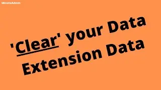 Clear Data From a Data Extension | Marketing Cloud