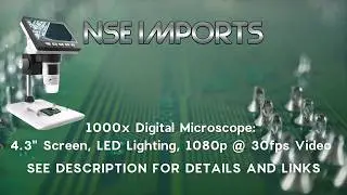 1000x Digital #Microscope : With 4.3in Screen, LED Lighting, 1080p @ 30fps Video