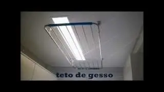 costa classica residen.  em santos instalação que transpassa o gesso e fixa na laje (não é tutorial)