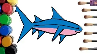 Shark Coloring Pages | How to Draw a Shark Step by Step for Kids