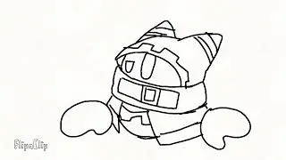 Daroach steals Magolor's ship [Kirby short animation]