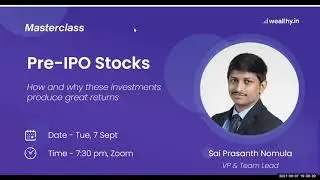 Pre-IPO stocks by Sai Prasanth | Masterclass