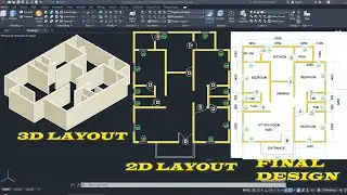 How to Draw a FLOOR PLAN of 3 Bedroom house in autocad||Beginner Tutorial(Step-by-Step Guide)