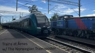Trains at Årnes w/ 