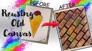 REUSING AN OLD CANVAS | Easy Wall Decor DIY | EASY HOME DECOR DIY #12