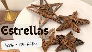 ESTRELLAS DE NAVIDAD CON PAPEL PERIODICO