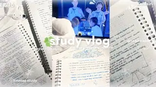 study vlog ⊹ ࣪ 📎˖ || studying ,routines , school girl life 