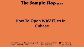 📀 How To Open WAV Files In Cubase 📀