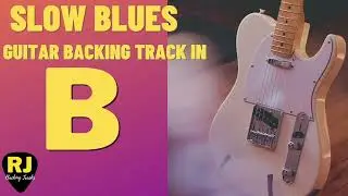 Slow Blues Guitar Backing Track in B
