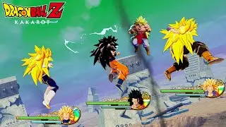 Battle of Super Saiyan 3! Vegeta, Trunks and Goku vs Broly in Dragon Ball Z: Kakarot Mods