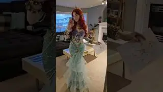 My drawing is crusty, but the vision was there👗#thelittlemermaid#ariel #arielldress#dress#mermaid