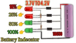 Lithium 18650 Battery Voltage Indicator 3.7V To 4.2V | NO ic