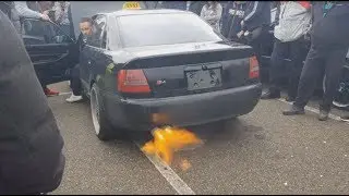 AUDI A4 B5 V6 2.6 150 HP SOUND EXHAUST ( FLAMES ! )