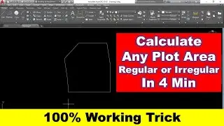Calculate Plot area using AutoCAD in 4 Minutes
