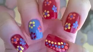Dotting Tool FLOWER NAIL ART / DIY Easy SUMMER Nails For Beginners
