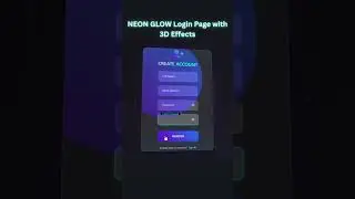 NEON GLOW Login Page with 3D Effects - Modern UI Design (HTML, CSS & JavaScript)