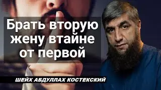 Брать вторую жену втайне от первой - шейх Абдуллах Костекский