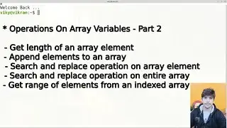 operations on array variables in shell scripting - Part 2 | append elements to an array | replace