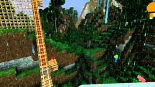 Amazing Minecraft Roller-Coaster V2 During a Thunder Storm :O