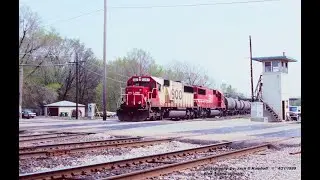 Railroad action 1999 Joliet & Blue Island, Illinois. BNSF, IAIS, METRA, CSX, CP, CN, GT, CRL, INRD.