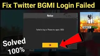 fix failed to login please try again (105) bgmi |fix bgmi twitter login problem | bgmi login problem