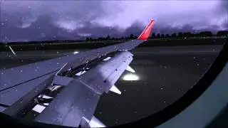 FSX PMDG Boeing 737 landing.