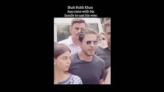 Shah Rukh Khan has come with his family to cast his vote .. #bollywood #vote