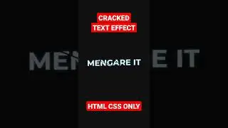 Cracked Text Effects HTML CSS 2023 