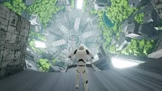 Unreal engine 4 - Fully implemented centrifugal space station environment