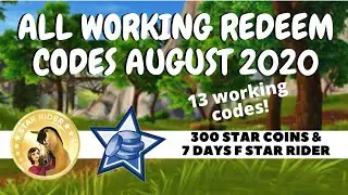 ALL WORKING REDEEM CODES AUGUST 2020 - STAR COIN & STAR RIDER CODES  // STAR STABLE ONLINE