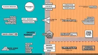 Modern Animated Titles | After Effects Template, Premiere Pro Mogrts