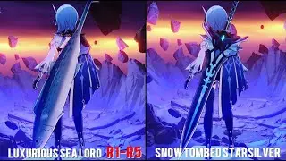 Eula - Luxurious Sea Lord R1-R5(Tuna) vs Snow Tombed Starsilver [Burst Comparison]