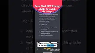 Deze Chat GPT prompt is mijn favoriet! #shorts