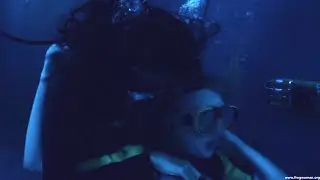 Our frogwoman attacks the sneaky female diver! Payback time! – Deep Gold, Scene 3 [scuba fight]