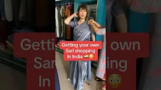 Getting Your Own Sari in India for a WEDDING 🇮🇳😳 #shorts #india