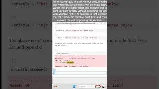 How to Solve Error Python Code in Jupyter Notebook name 'variable' is not defined 