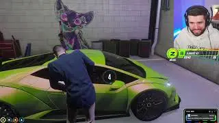 Tommy T Paints Carmella's Car Lime Green & Ramee Freak out Full | GTA RP NoPixel 3.0