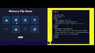 How to do Memory Flip Game using Css | Javascript Mini Project 