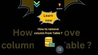 How to remove column in SQL