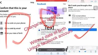 Without date of birth unlock Facebook lock account change any option #facebookaccount