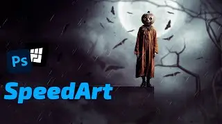 Speed Art: Increíble Fotomontaje Surrealista de Halloween en Photoshop 2025