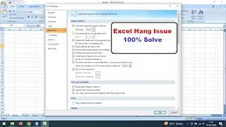 Fix Excel Hang Issue in Windows | Excel Issue 100% Solution