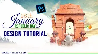 26 January Republic Day Banner Design Tutorial in Hindi & Urdu  #GraphicDesign