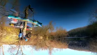 Поход на SUP ночевкой по Осетру в октябре